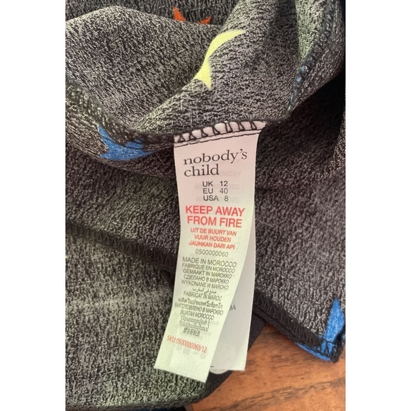 EUC Nobody’s Child Black Star Celestial Stars Colorful Star Georgie Midi Dress 8 - Picture 4 of 10